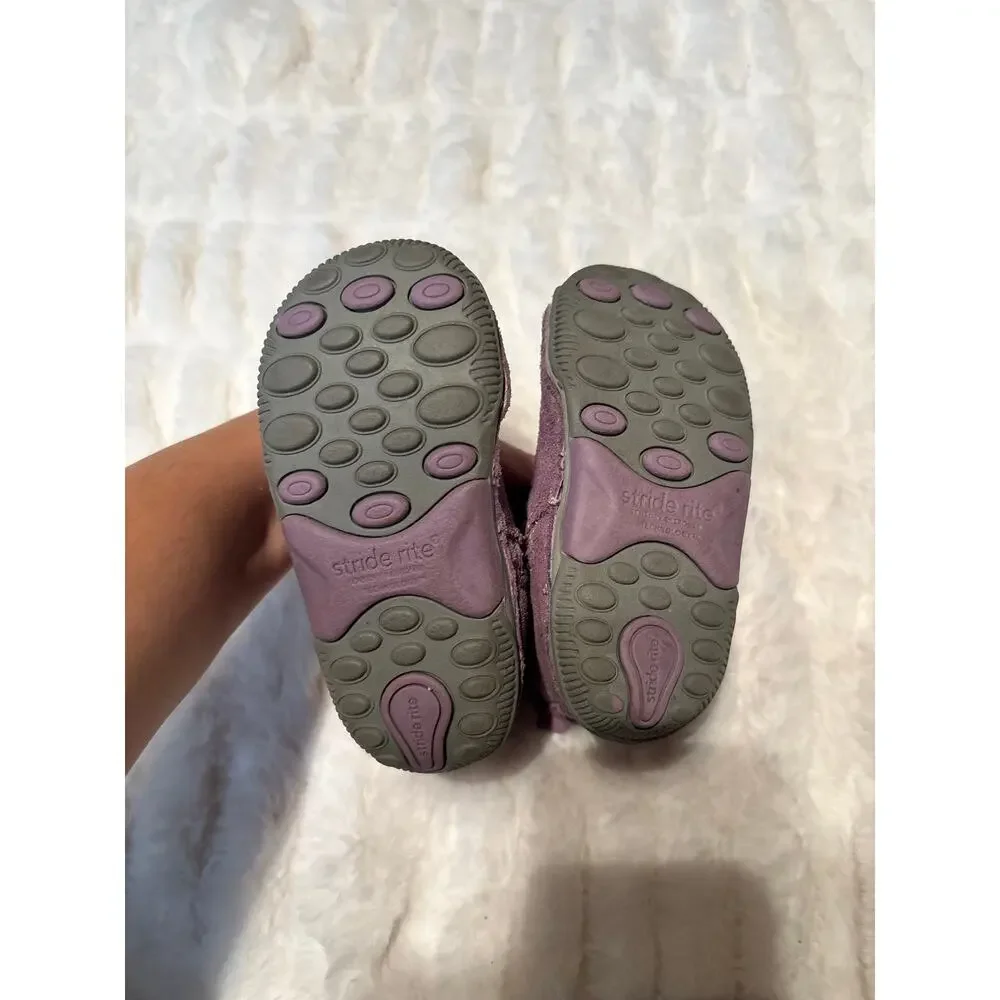 OshKosh Stride Rite Toddler Girl Size 6 Shoe Bundle Purple Boots Gray Sneakers